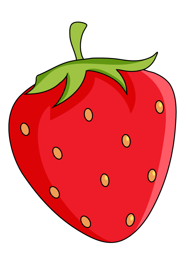 How to Draw A Strawberry Step by Step Printable