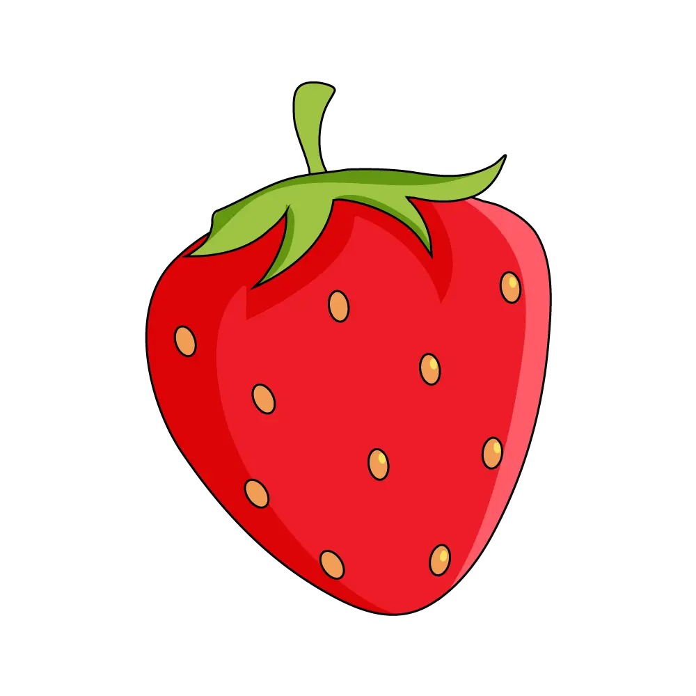 How to Draw A Strawberry Step by Step Thumbnail