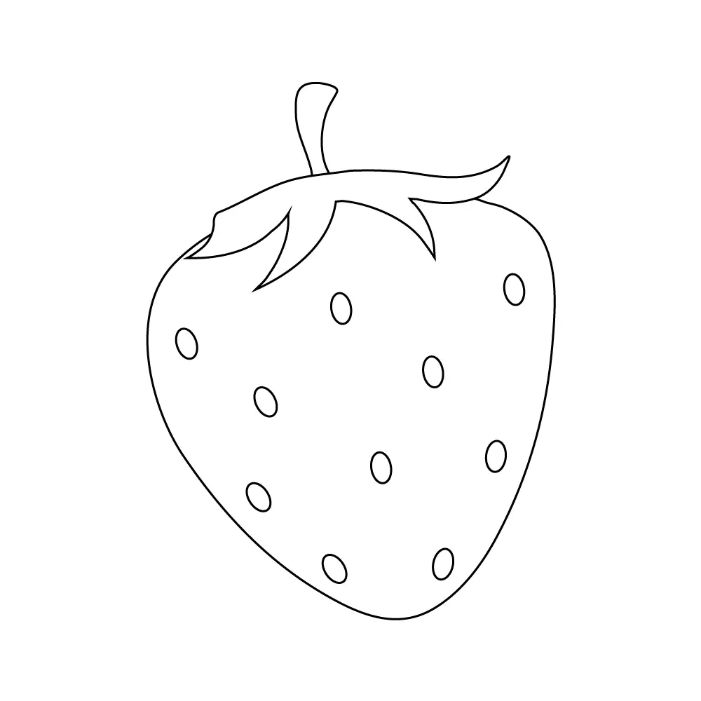 How to Draw A Strawberry Step by Step Step  10