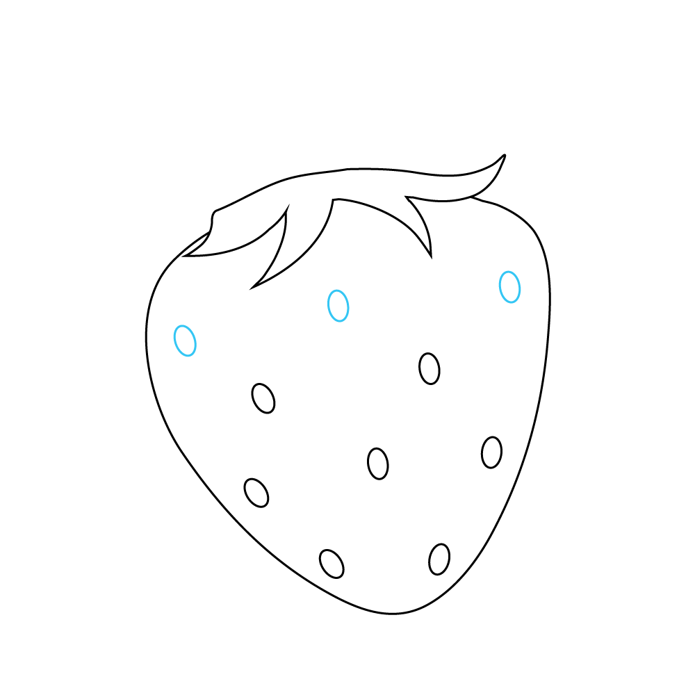 How to Draw A Strawberry Step by Step Step  8