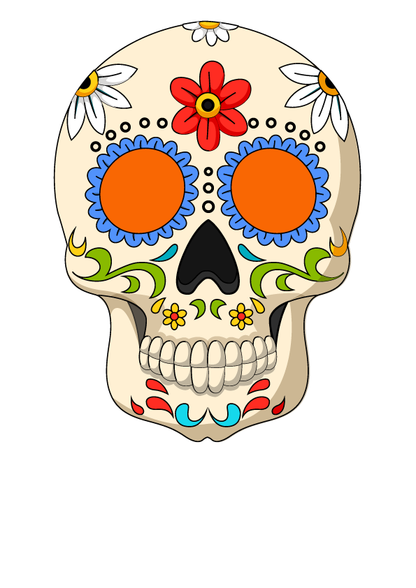 How to Draw A Sugar Skull Step by Step Printable