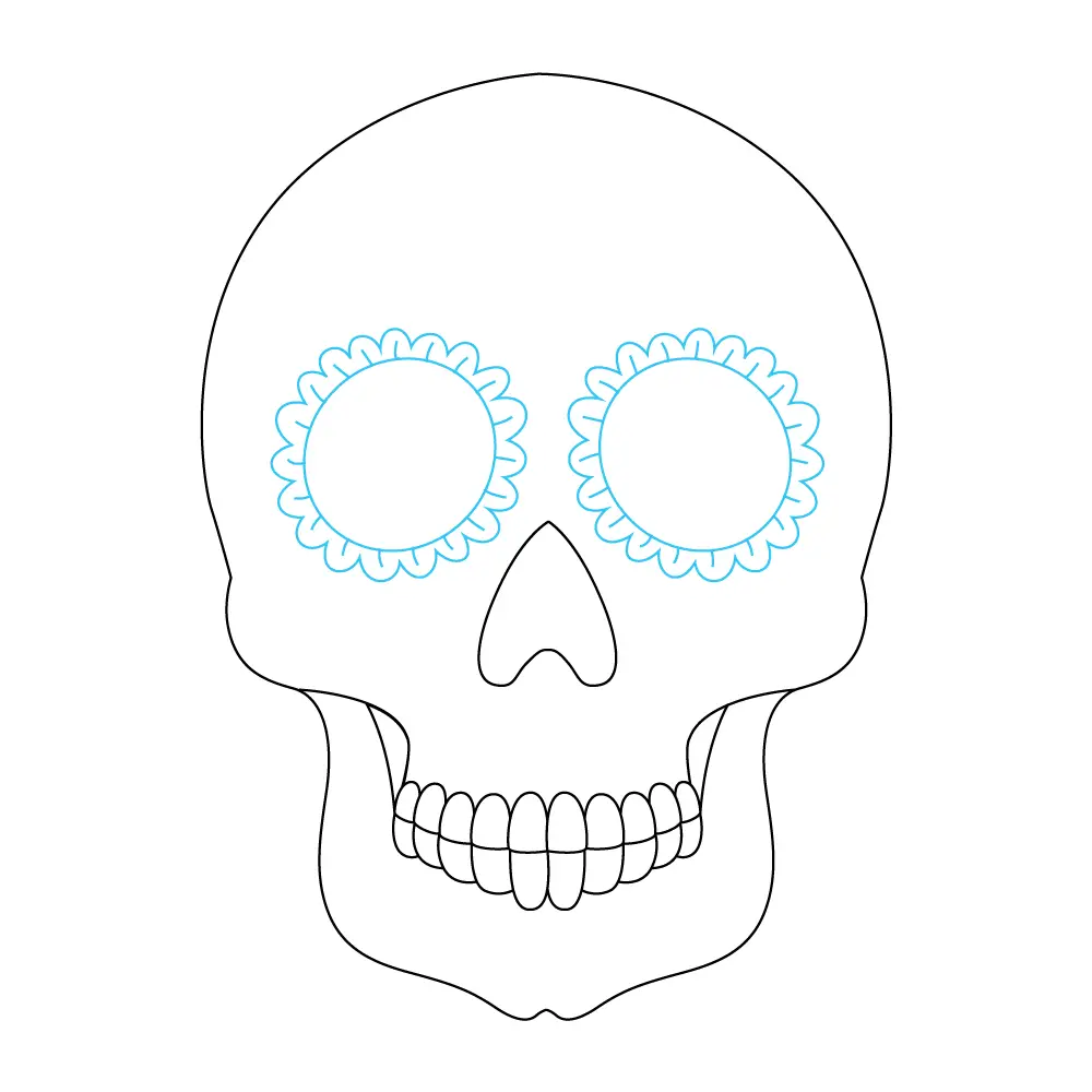 How to Draw A Sugar Skull Step by Step Step  4