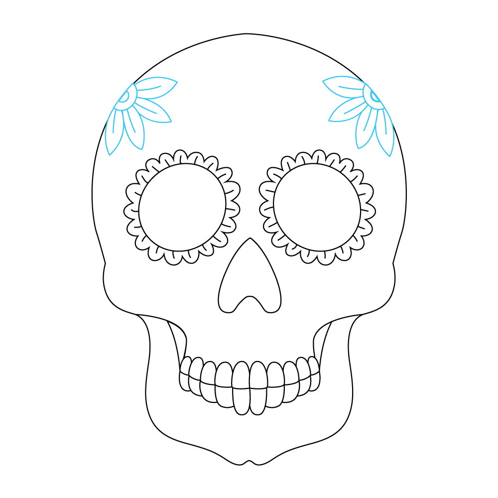 How to Draw A Sugar Skull Step by Step Step  5