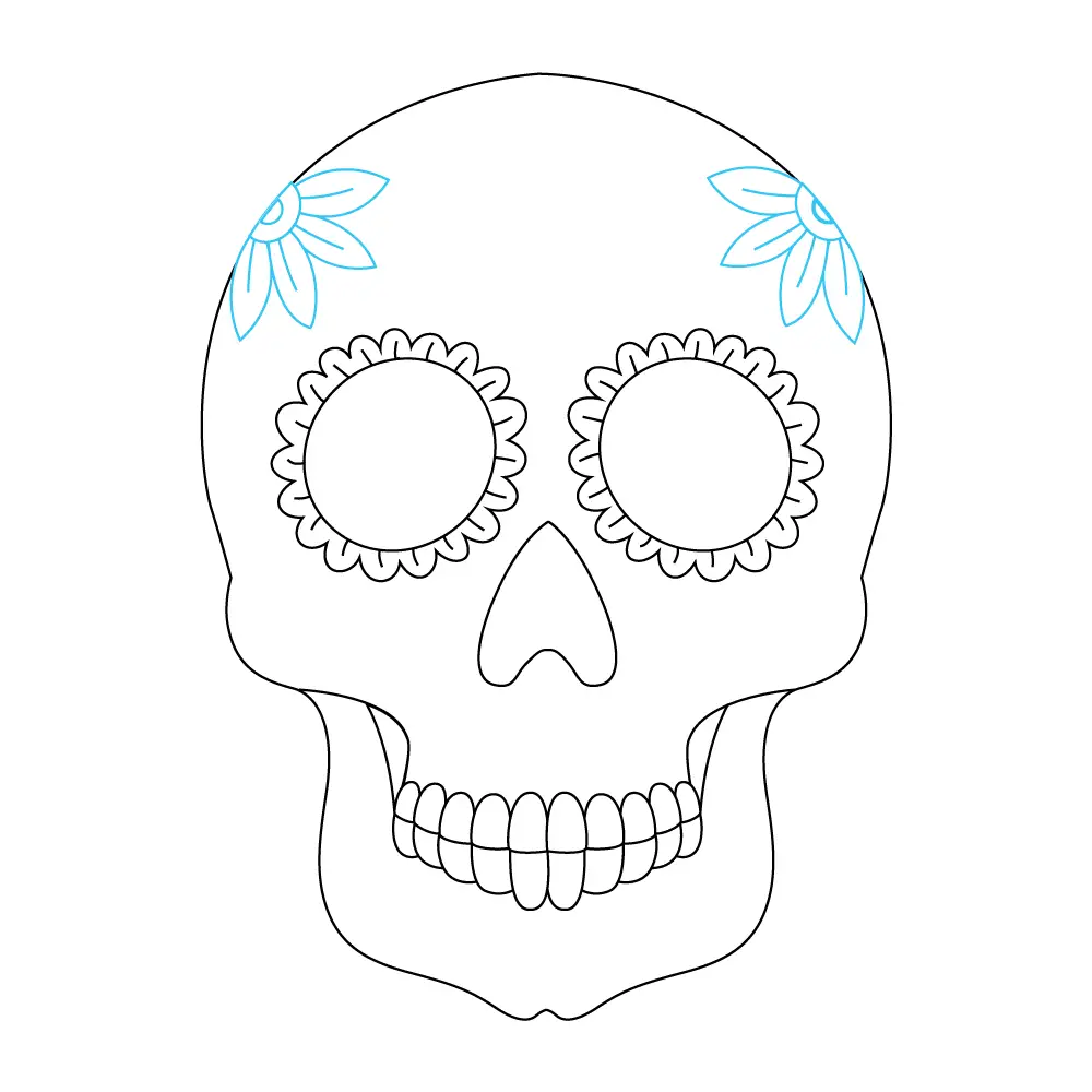 How to Draw A Sugar Skull Step by Step Step  5