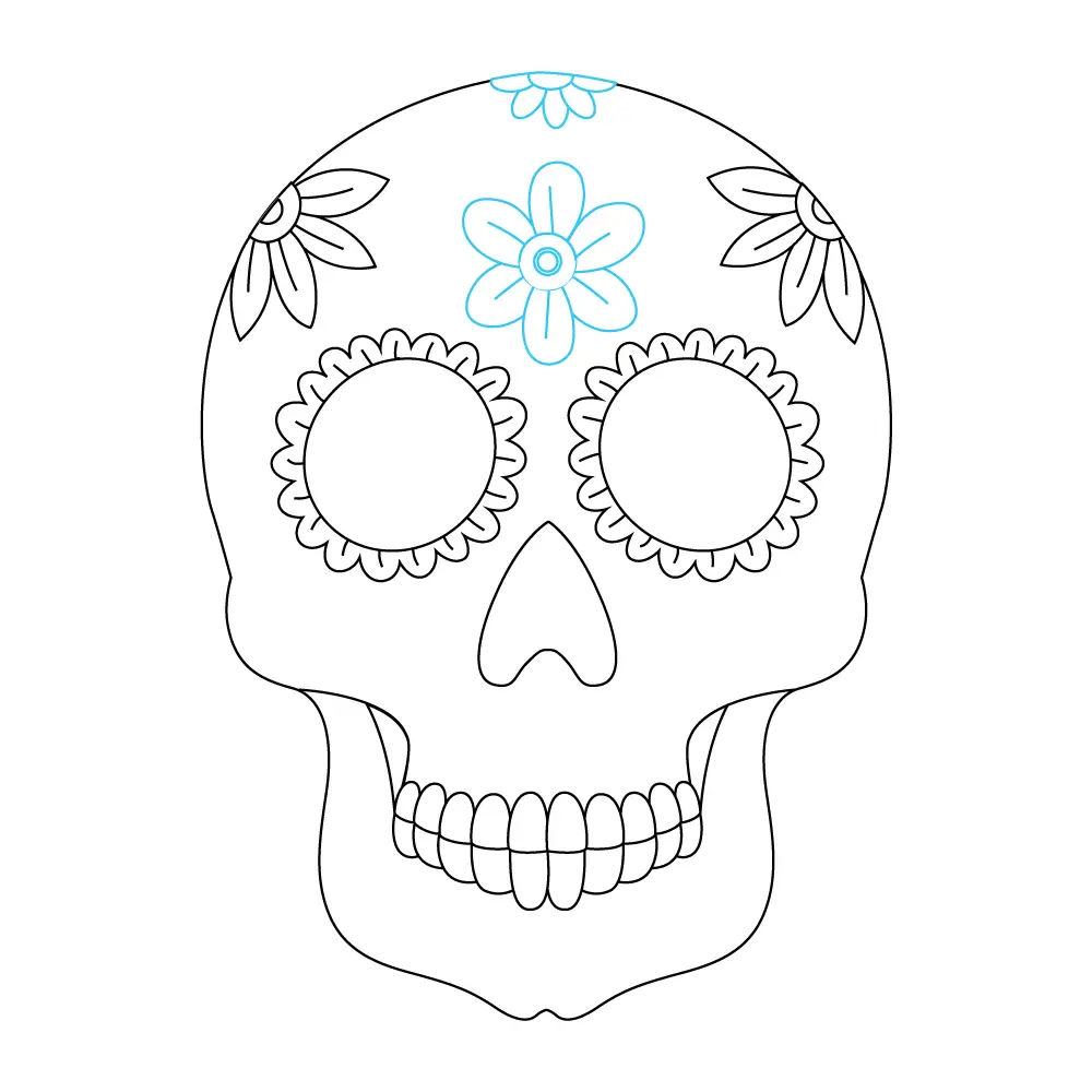 How to Draw A Sugar Skull Step by Step Step  6