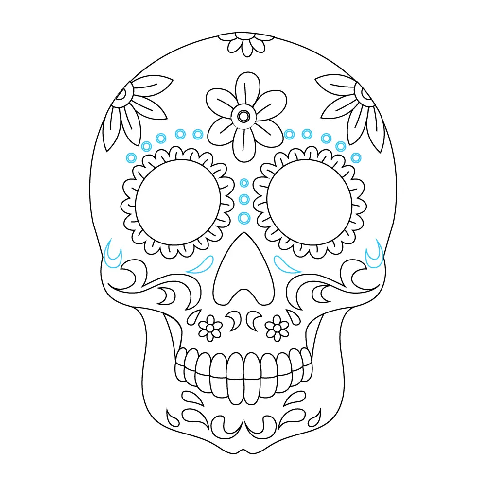 How to Draw A Sugar Skull Step by Step Step  9