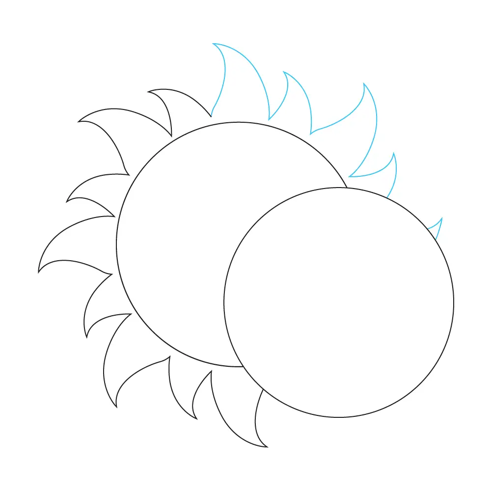How to Draw A Sun And Moon Step by Step Step  6