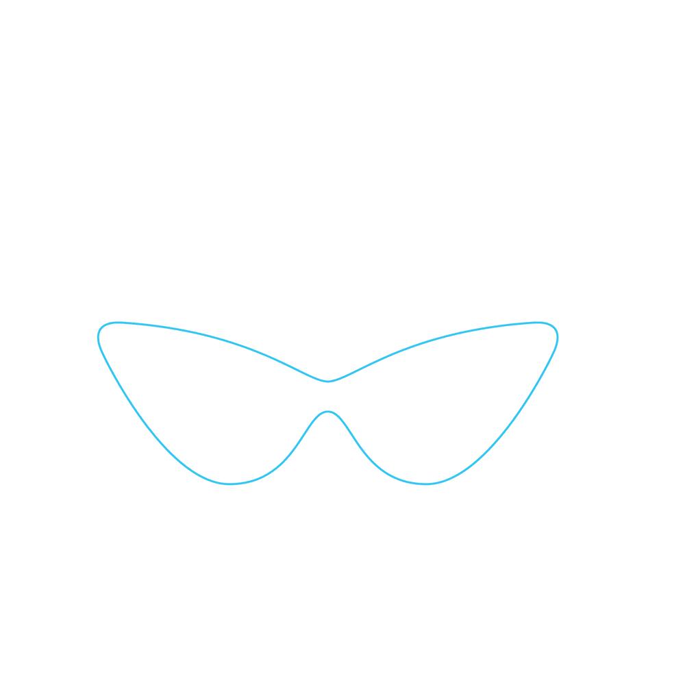 How to Draw A Sunglasses Step by Step Step  1