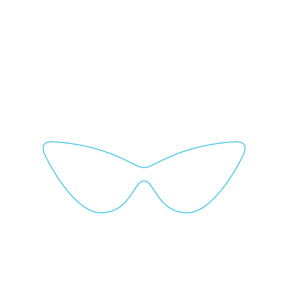 How to Draw A Sunglasses Step by Step Step  1