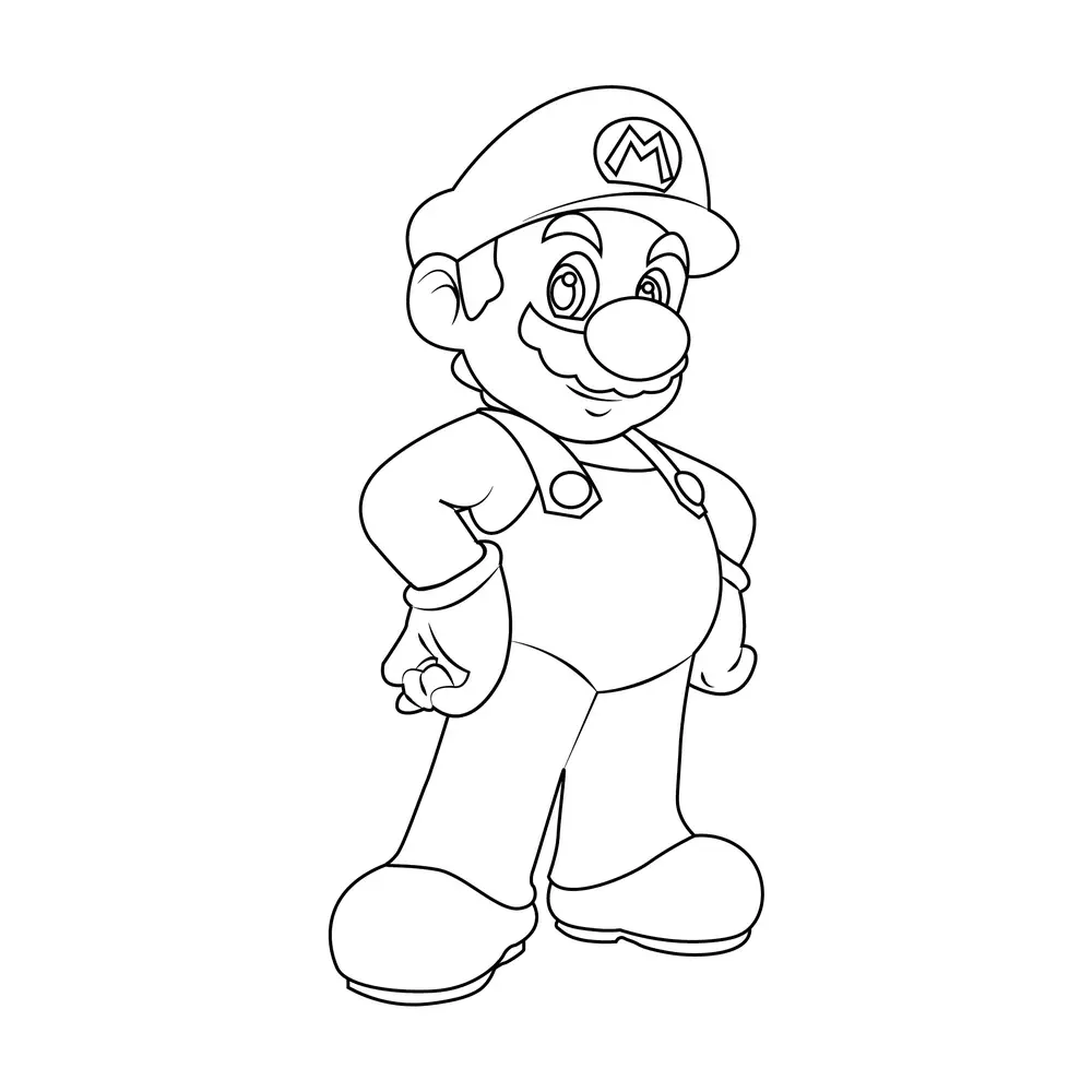 How to Draw A Super Mario Step by Step Step  10