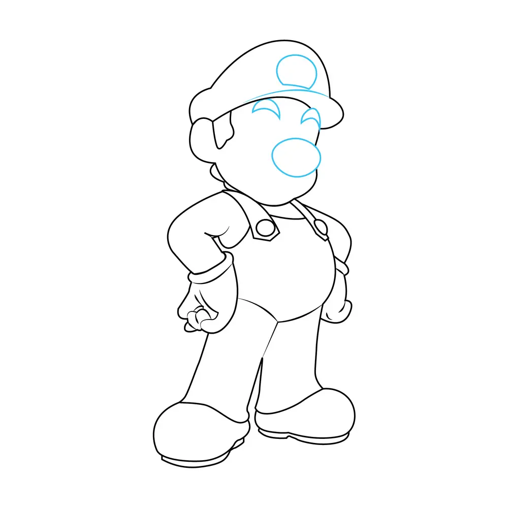How to Draw A Super Mario Step by Step Step  7