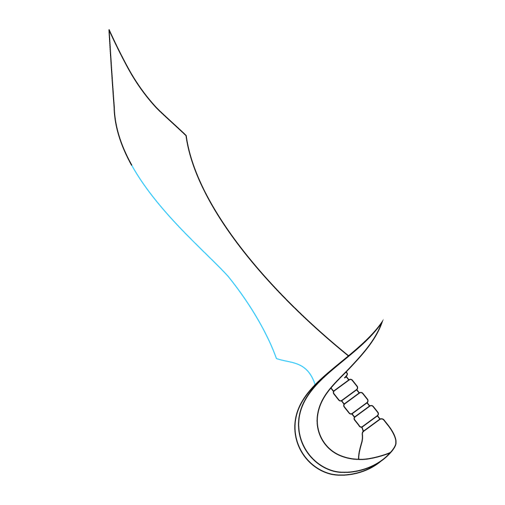 How to Draw A Sword Step by Step Step  8