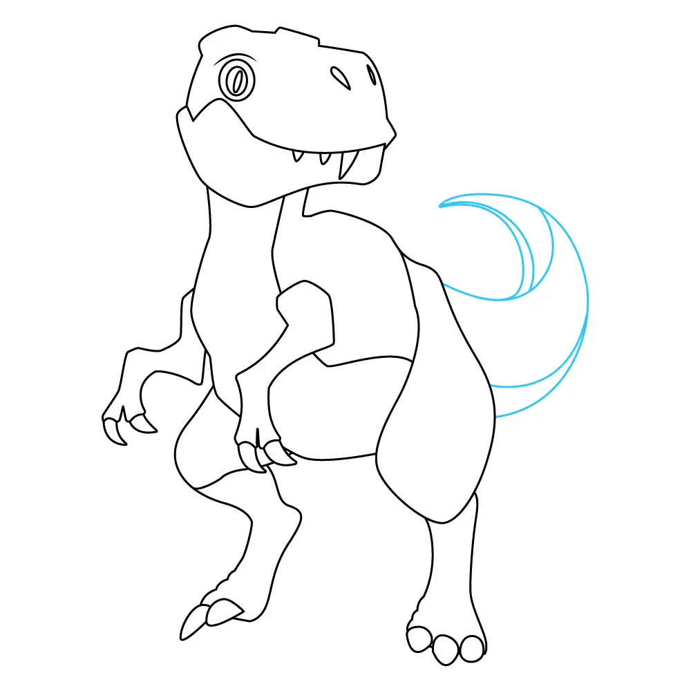 How to Draw A T Rex Step by Step Step  10