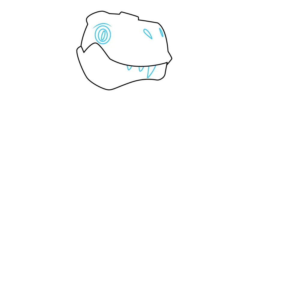 How to Draw A T Rex Step by Step Step  3