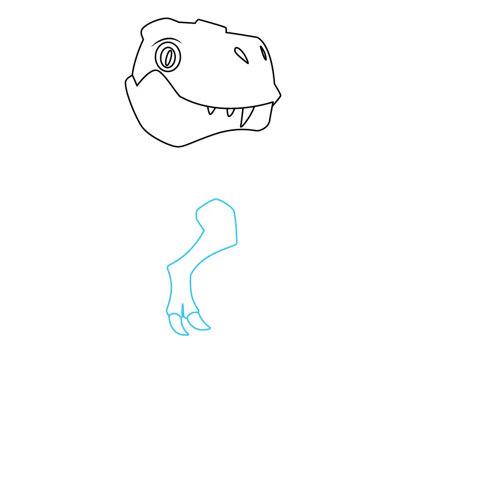 How to Draw A T Rex Step by Step Step  4