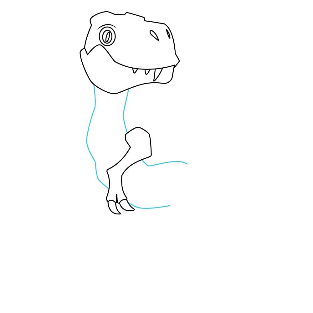 How to Draw A T Rex Step by Step Step  5