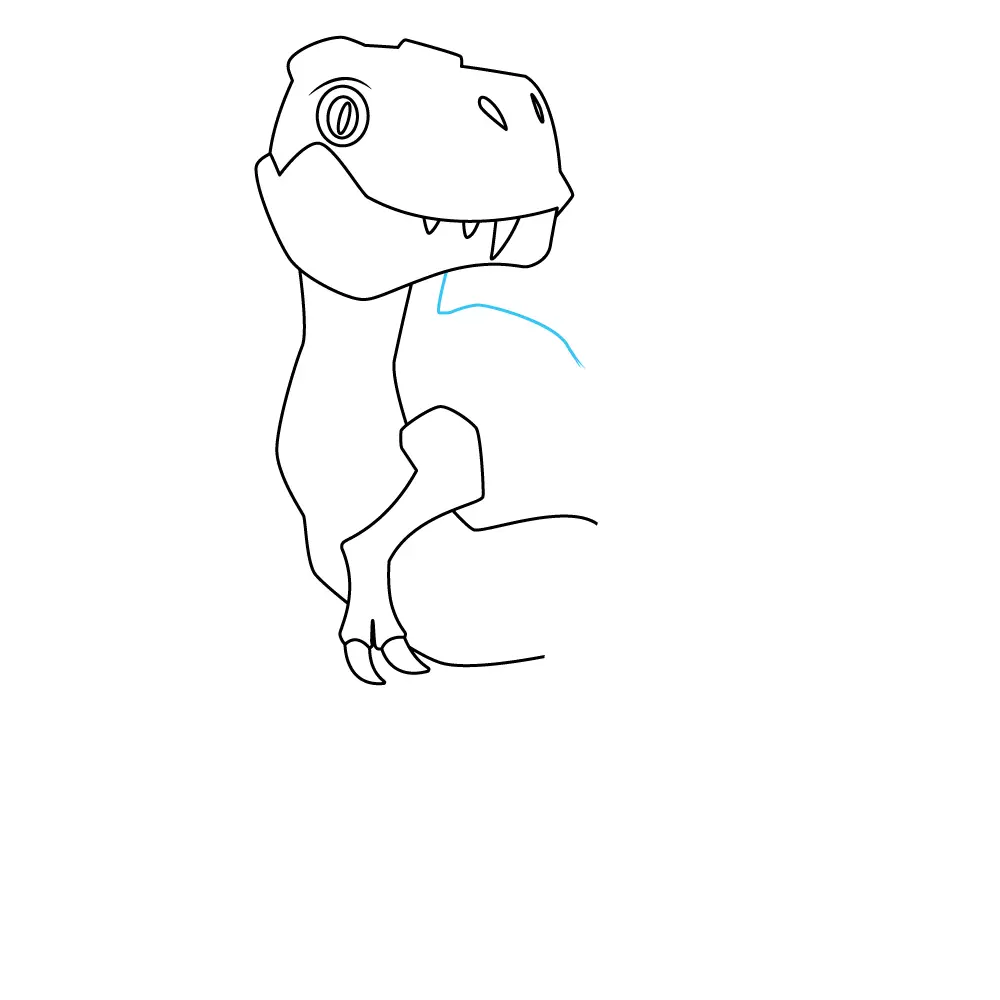 How to Draw A T Rex Step by Step Step  6