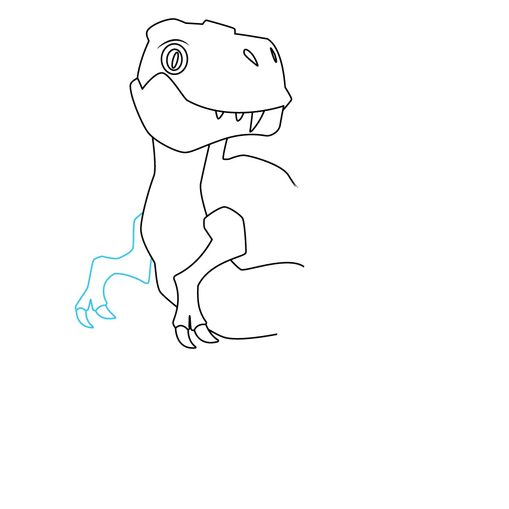 How to Draw A T Rex Step by Step Step  7