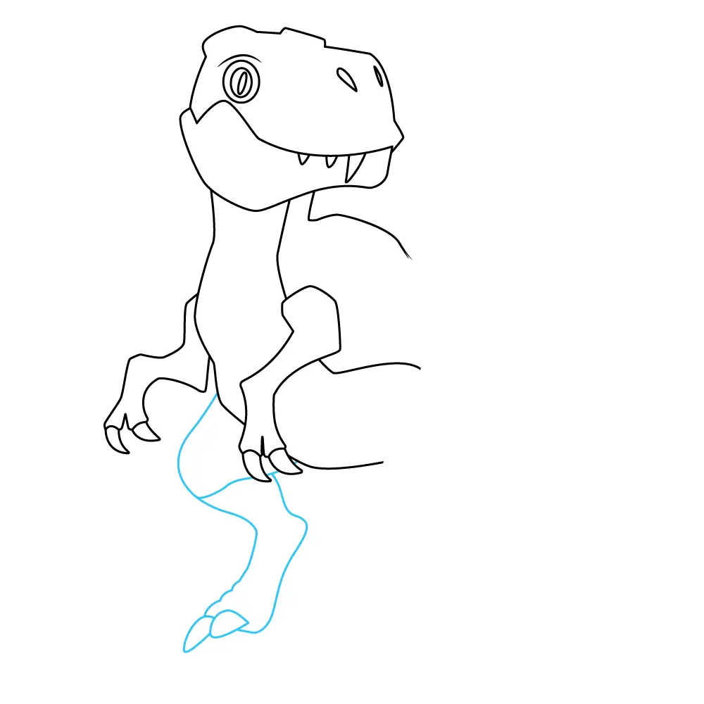 How to Draw A T Rex Step by Step Step  8