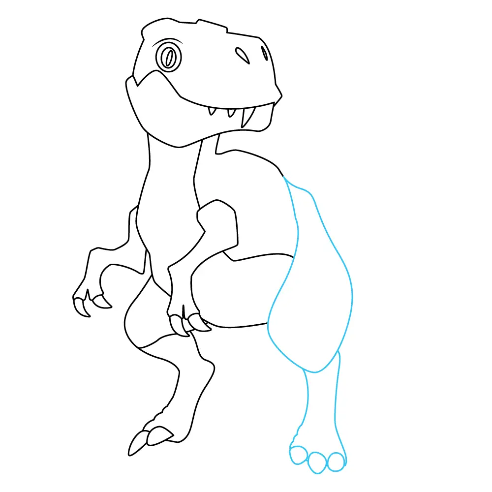 How to Draw A T Rex Step by Step Step  9