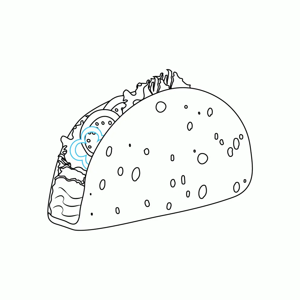 How to Draw A Taco Step by Step Step  7