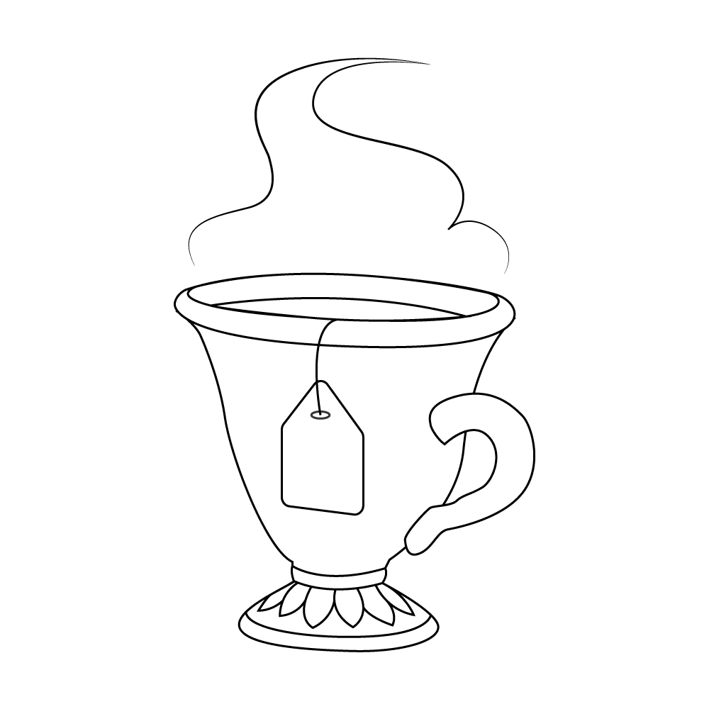 How to Draw A Tea Cup Step by Step Step  10