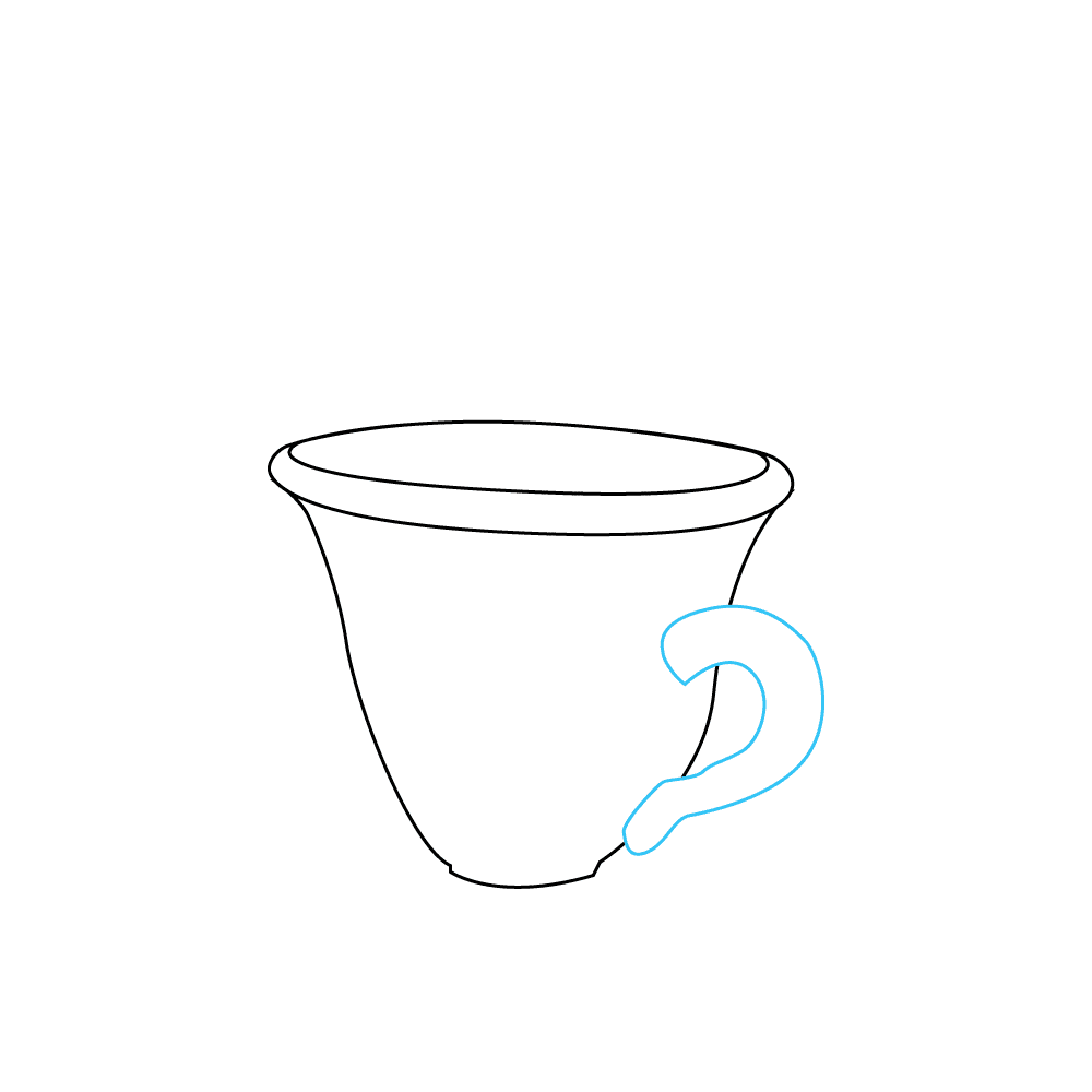 How to Draw A Tea Cup Step by Step Step  4