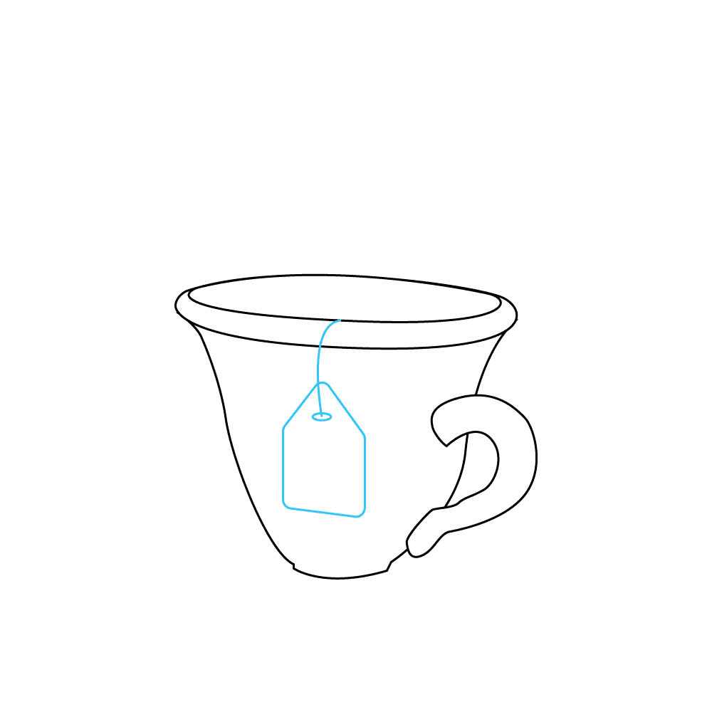 How to Draw A Tea Cup Step by Step Step  5