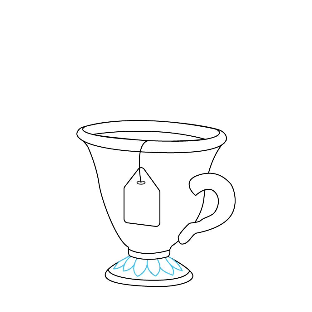 How to Draw A Tea Cup Step by Step Step  8