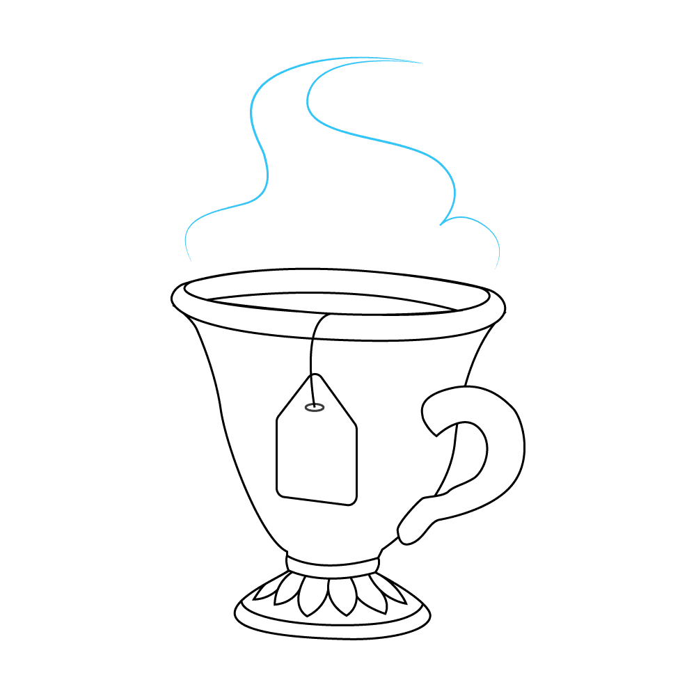 How to Draw A Tea Cup Step by Step Step  9