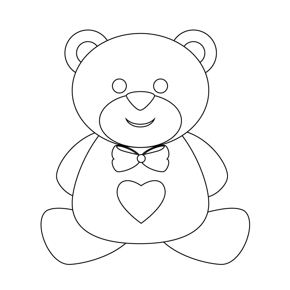 How to Draw A Teddy Bear Step by Step Step  11