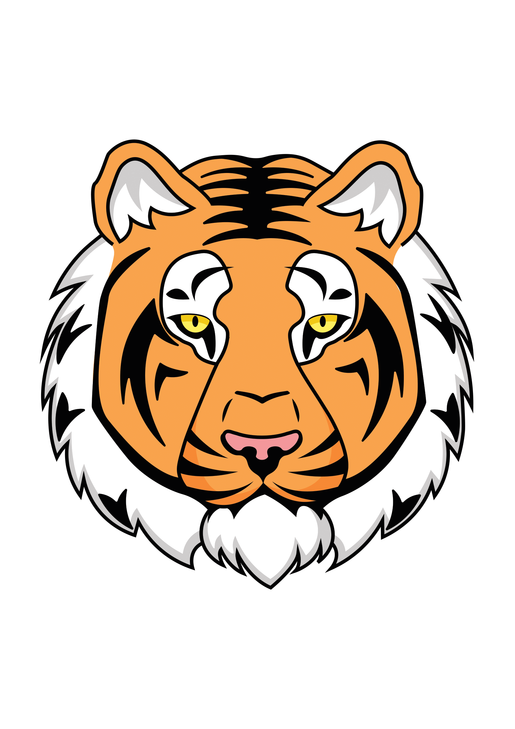 How to Draw A Tiger Face Step by Step Printable