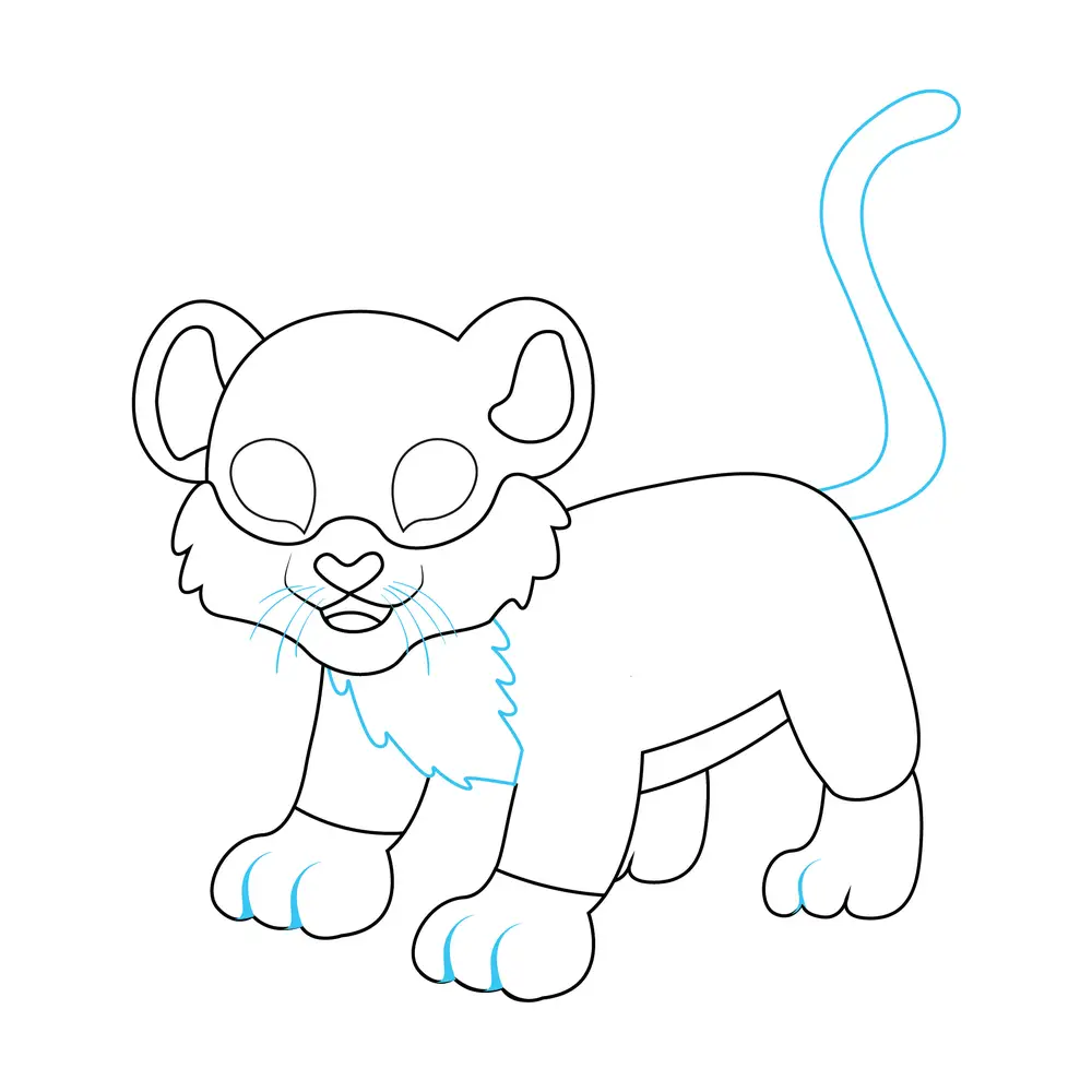 How to Draw A Tiger Step by Step Step  7