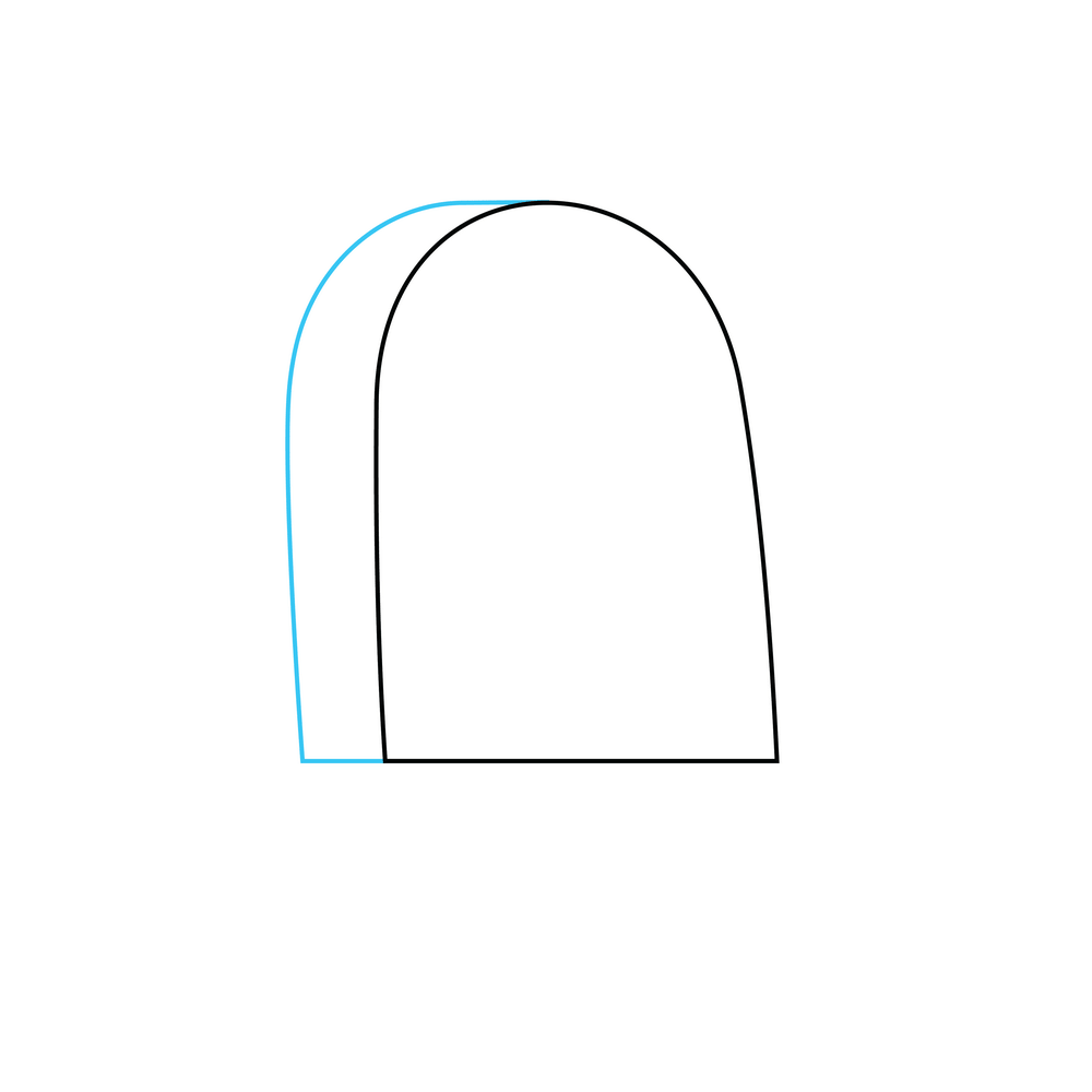 How to Draw A Tombstone Step by Step Step  2
