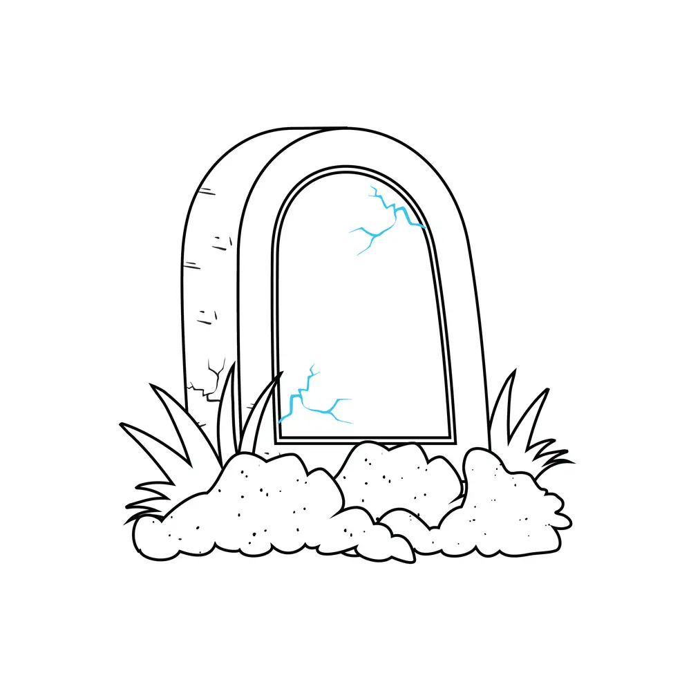 How to Draw A Tombstone Step by Step Step  7