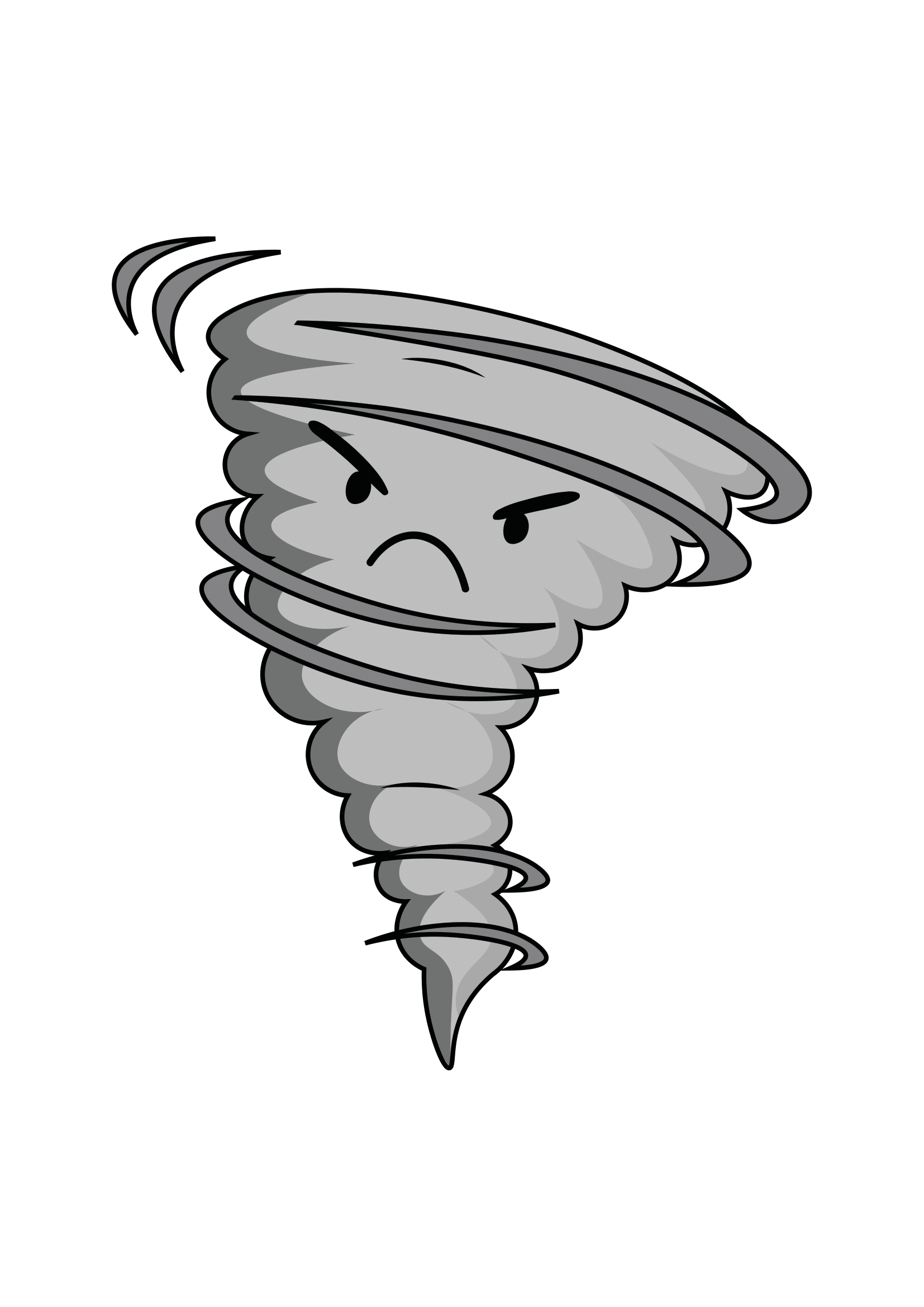 How to Draw A Tornado Step by Step Printable