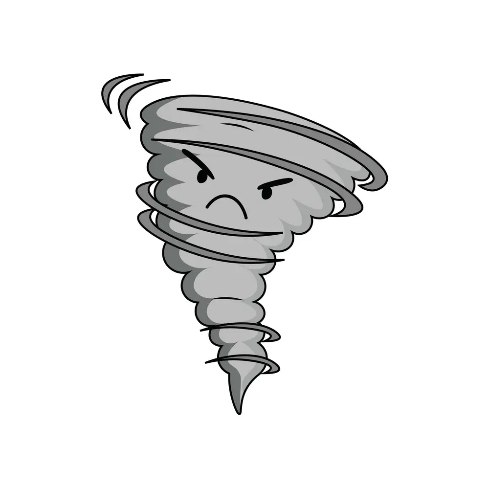 How to Draw A Tornado Step by Step Step  10