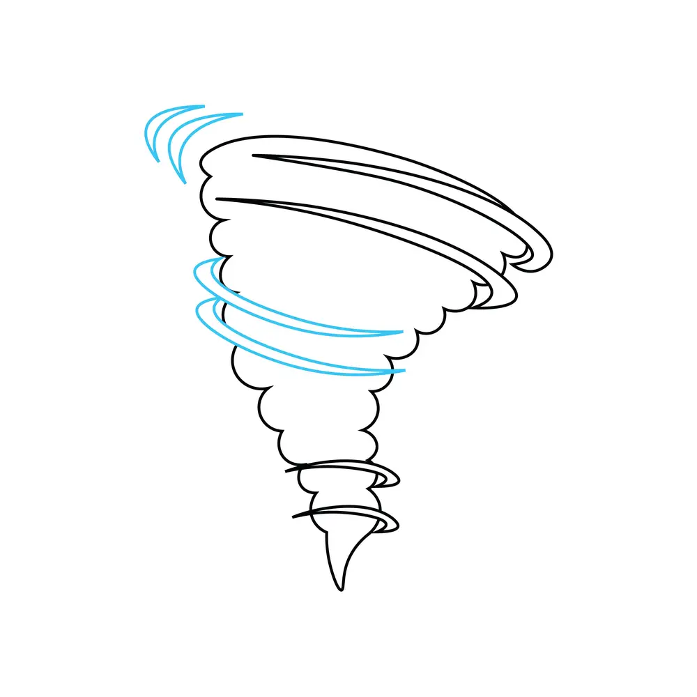 How to Draw A Tornado Step by Step Step  5