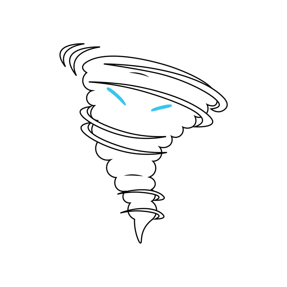 How to Draw A Tornado Step by Step Step  7