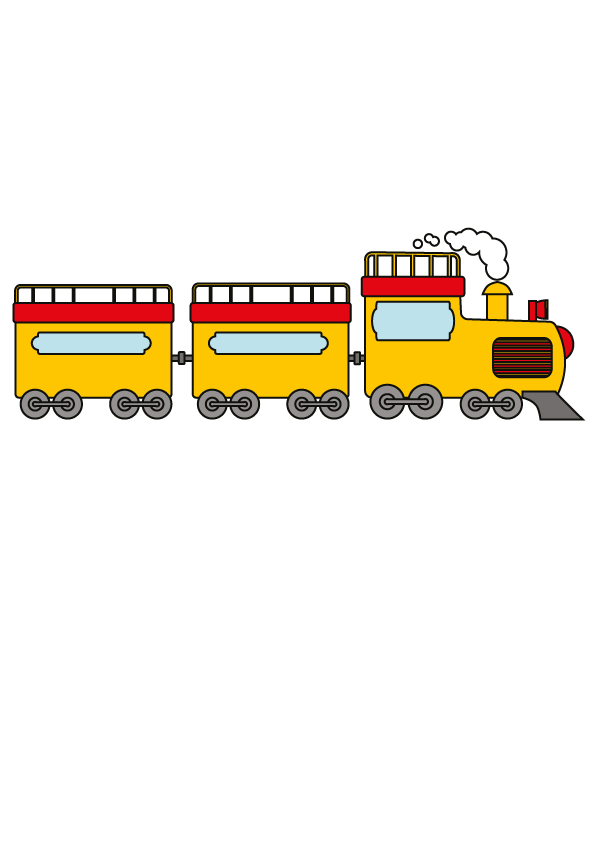 How to Draw A Train Step by Step Printable