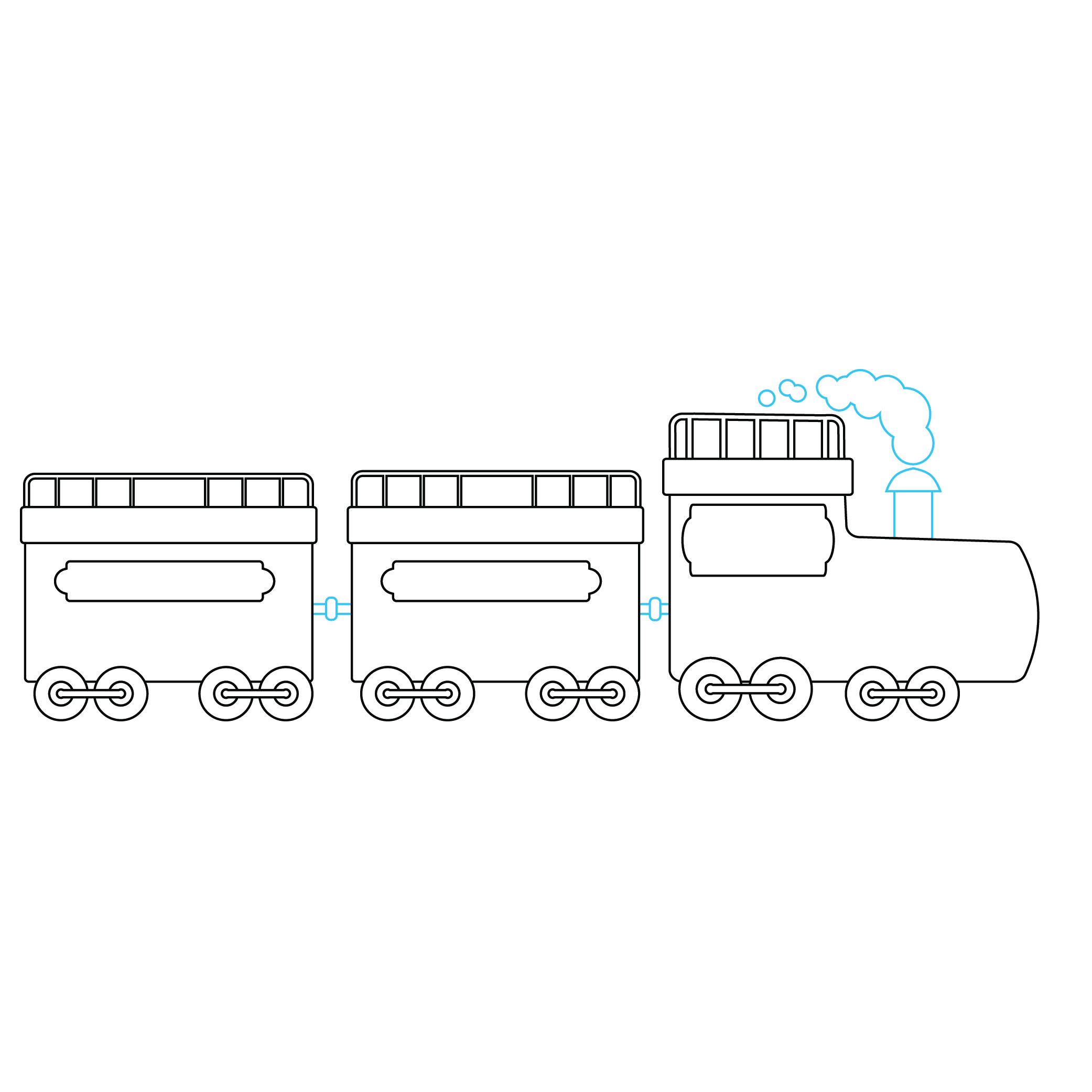 How to Draw A Train Step by Step Step  8