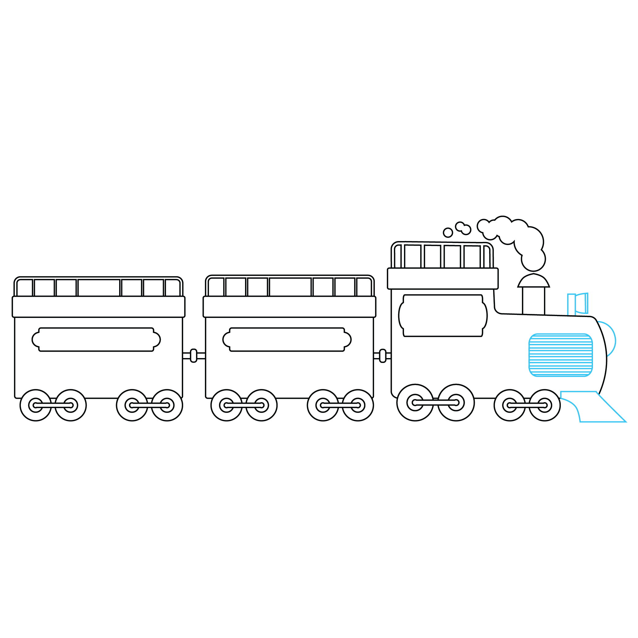 How to Draw A Train Step by Step Step  9