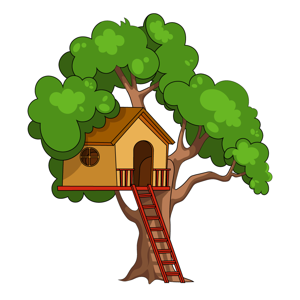 How to Draw A Tree House Step by Step