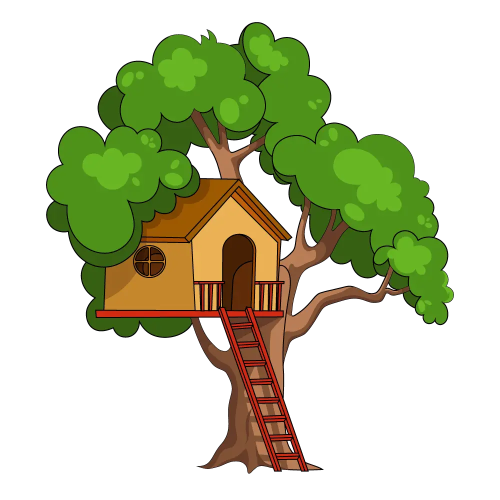 How to Draw A Tree House Step by Step