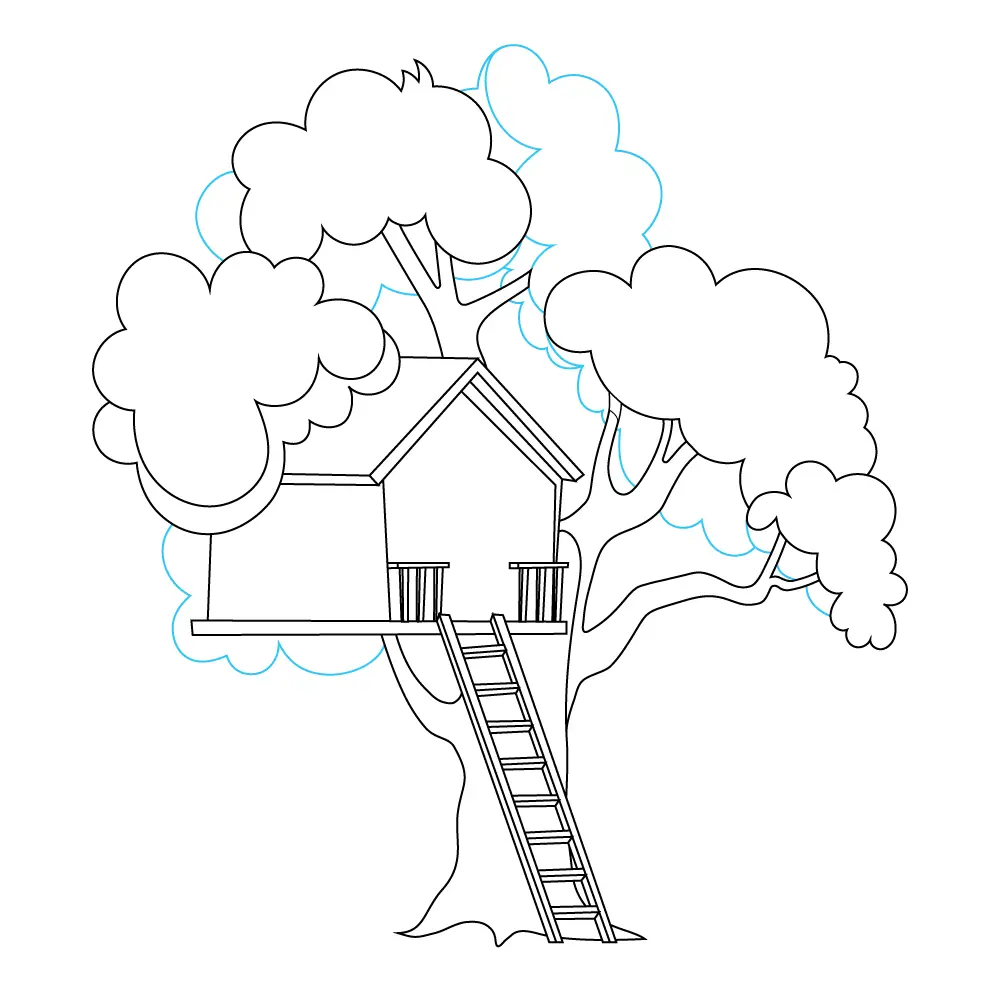 How to Draw A Tree House Step by Step Step  10