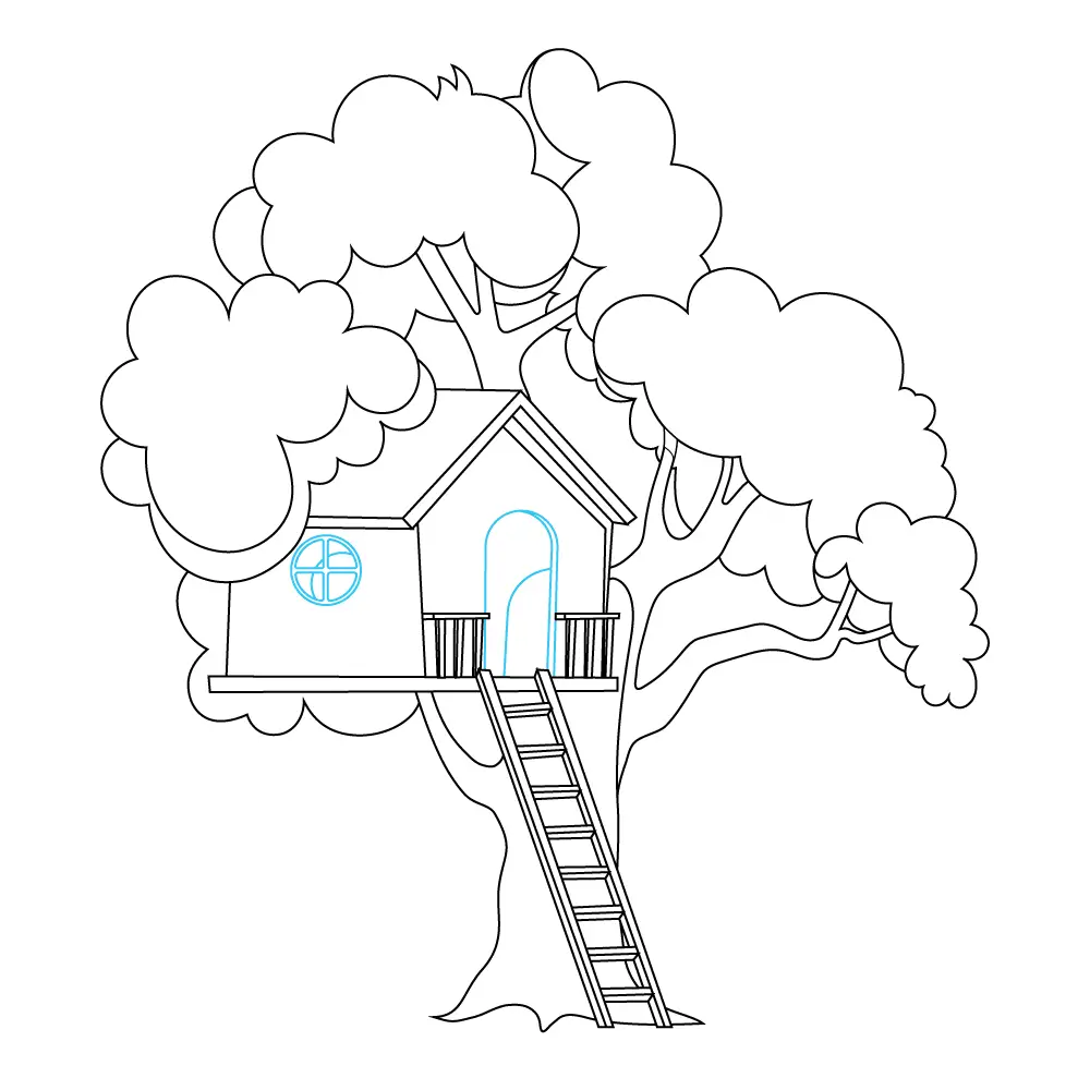 How to Draw A Tree House Step by Step Step  11