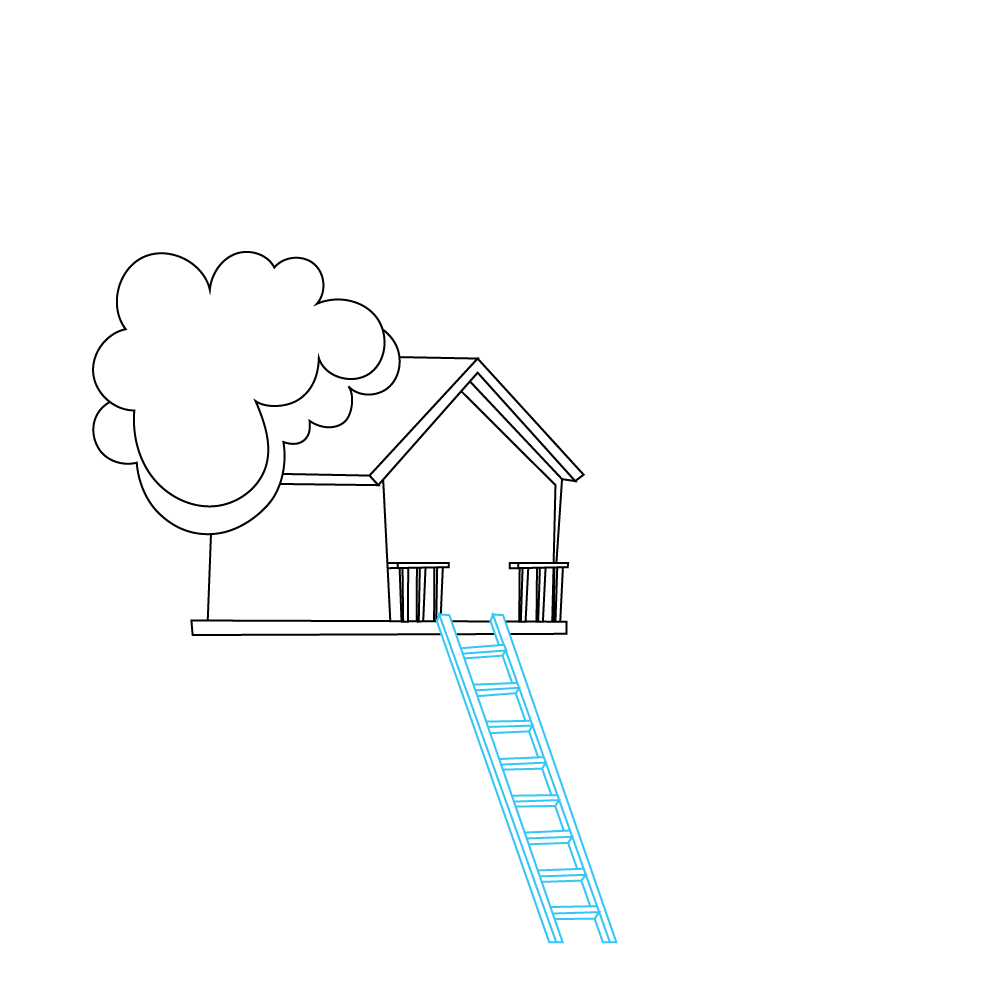 How to Draw A Tree House Step by Step Step  6