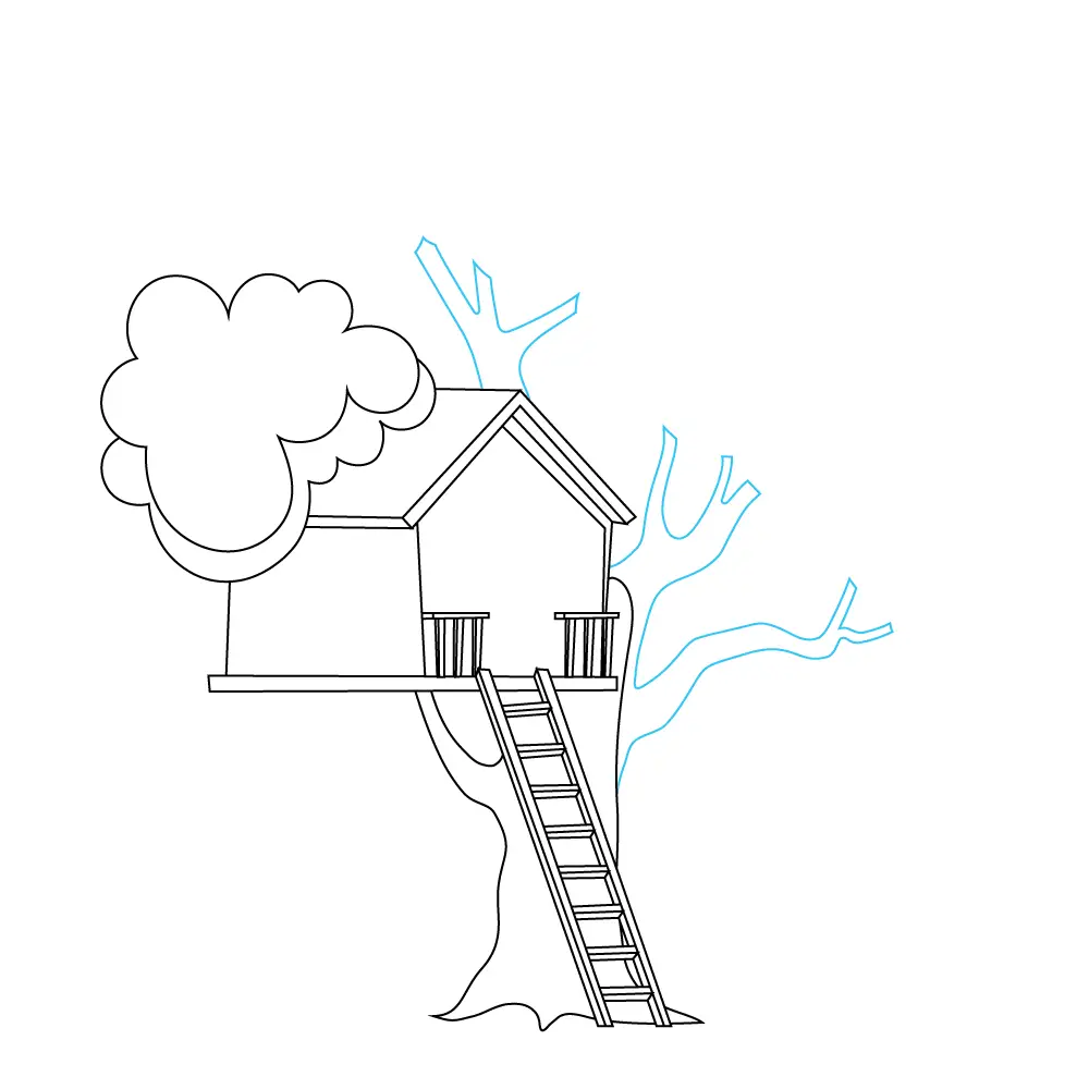 How to Draw A Tree House Step by Step Step  8