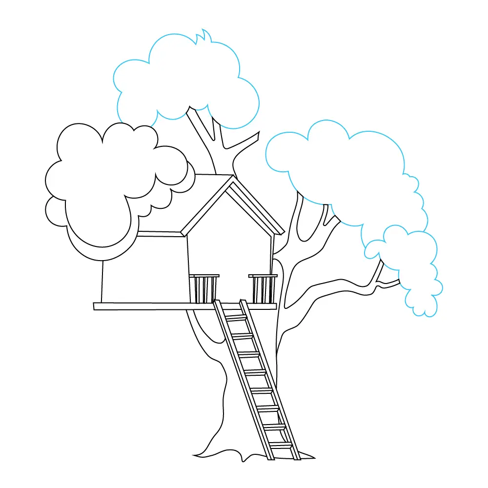 How to Draw A Tree House Step by Step Step  9