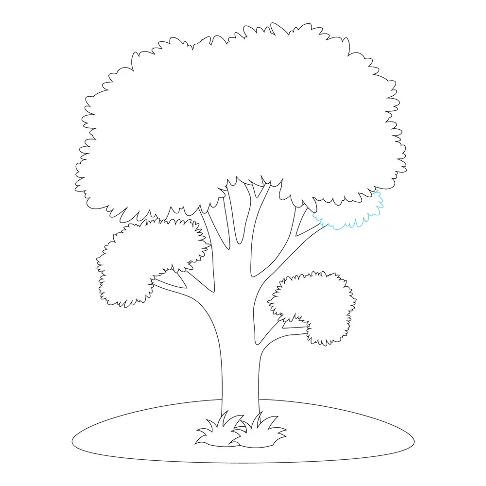 How to Draw A Tree Step by Step Step  6